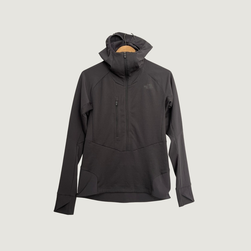 The North Face Steep Series Womens Small Grey Pullover Hoodie Mid Layer 1/2 Zip
